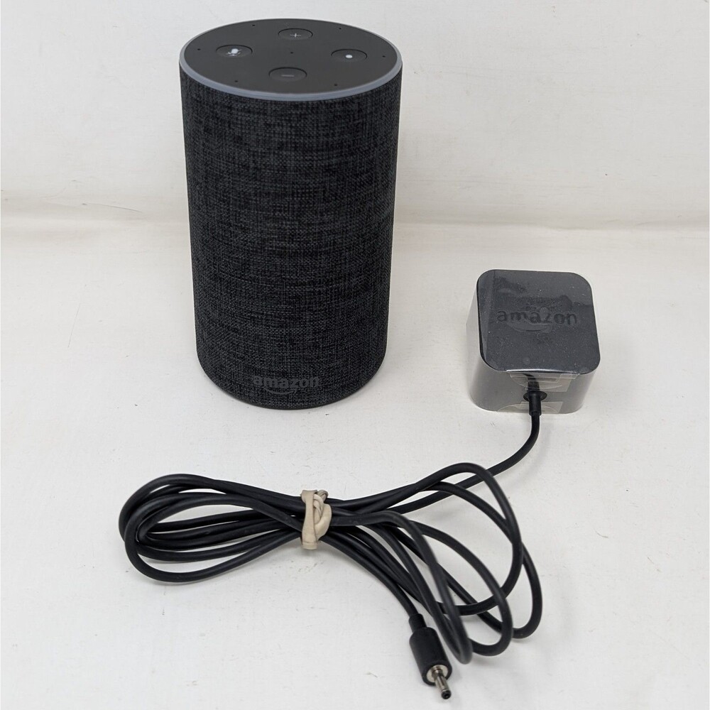 Amazon Echo 2nd Gen Smart Speaker Alexa Dolby Processing Charcoal Fabric